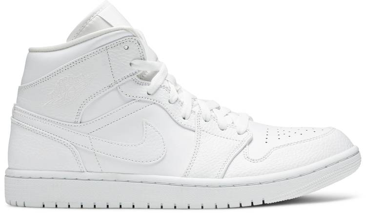 Air Jordan 1 Mid Triple White 554724-130